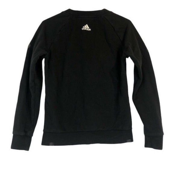 Adidas Est. 1949 Herzogenaurach Sweatshirt Crew Neck Pullover Women Black Small - Picture 2 of 11